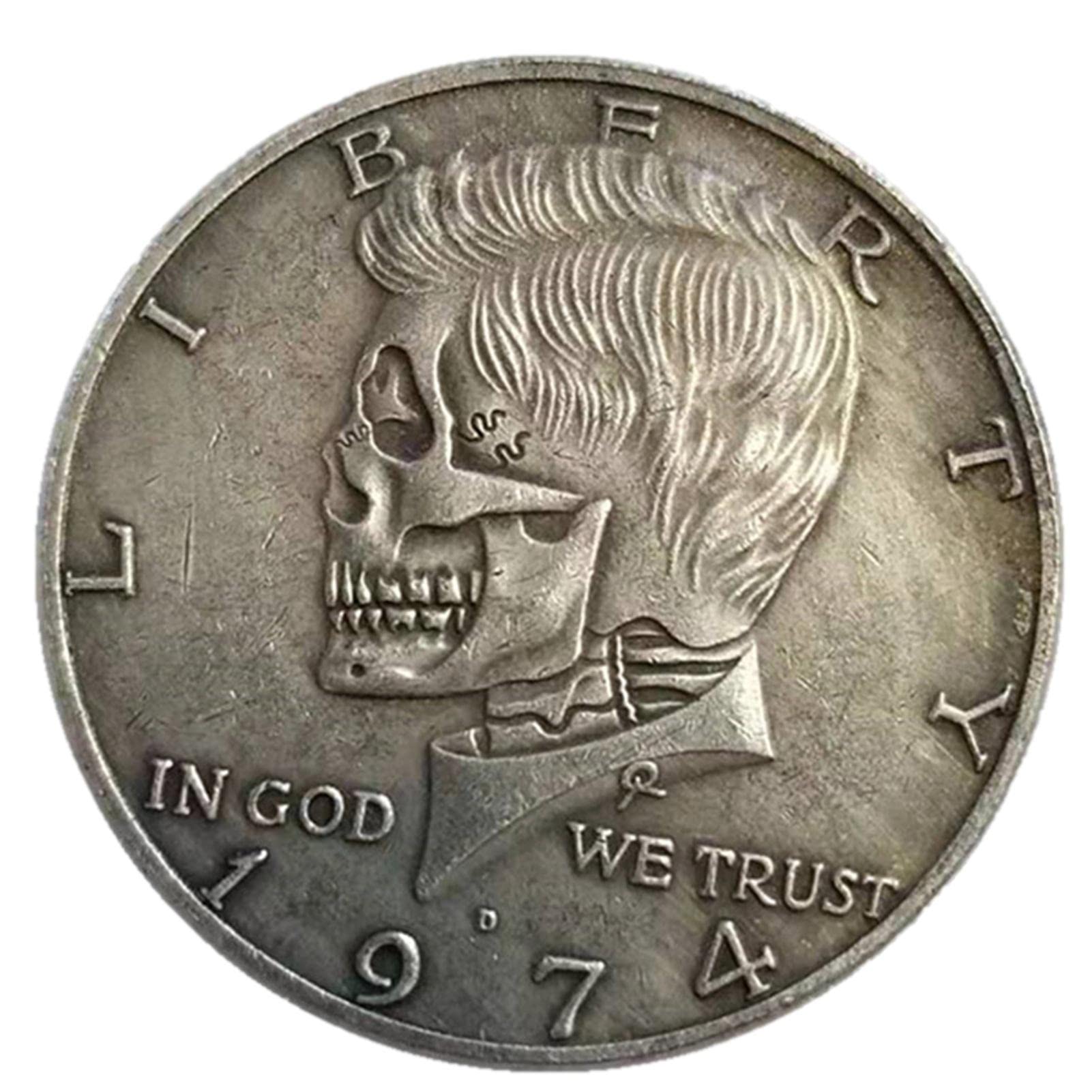 コイン　古い Amazon | LUNAMY 1974 ドル硬貨, 収集可能な未流通の 1974 年